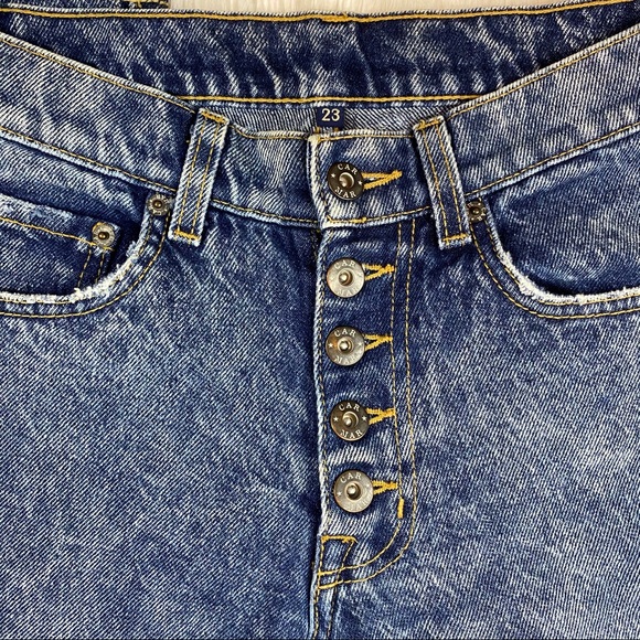 CARMAR High Rise Button Fly Acid Wash Jeans 23 - Picture 5 of 15